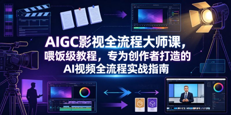 AIGC影视全流程大师课，喂饭级教程，专为创作者打造的AI视频全流程实战指南-主题测试