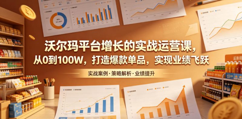 沃尔玛平台增长的实战运营课，从0到100W，打造爆款单品，实现业绩飞跃-主题测试