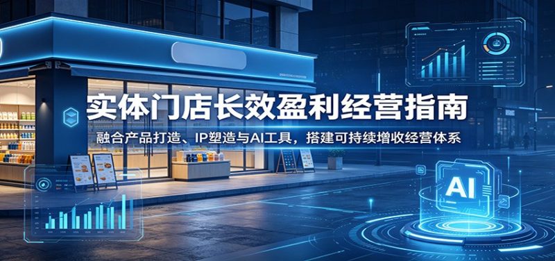 实体门店长效盈利经营指南：融合产品打造、IP塑造与AI工具，搭建可持续增收经营体系-主题测试