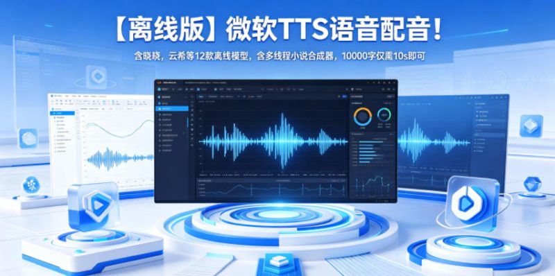 【离线版】微软TTS语音配音!含晓晓,云希等12款离线模型,含多线程小说合成器,10000字仅需10s即可-主题测试