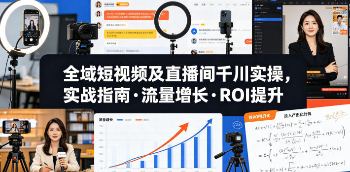 全域短视频及直播间千川实操，实战指南·流量增长·ROI提升(更新)-主题测试