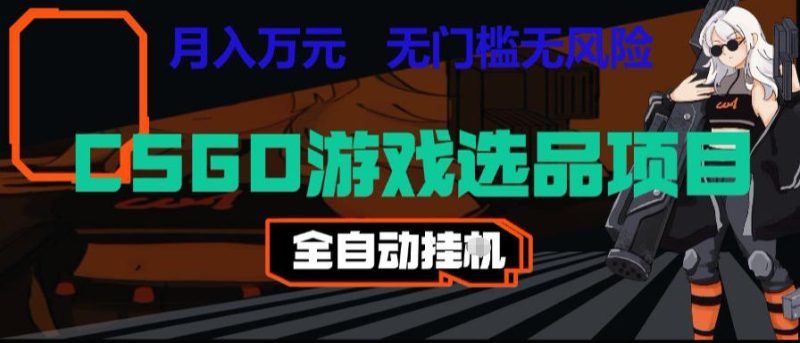 CSGO游戏自动扫货项目，全自动运行，月入1W，无风险，长期稳定可以做【揭秘】-主题测试
