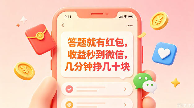 答题就有红包，收益秒到微信，几分钟挣几十块，学生党上班族宝妈都可以玩【揭秘】-主题测试