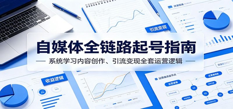 自媒体全链路起号指南：系统学习内容创作、引流变现全套运营逻辑-主题测试