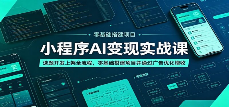 小程序AI变现实战课：选题开发上架全流程，零基础搭建项目并通过广告优化增收-主题测试
