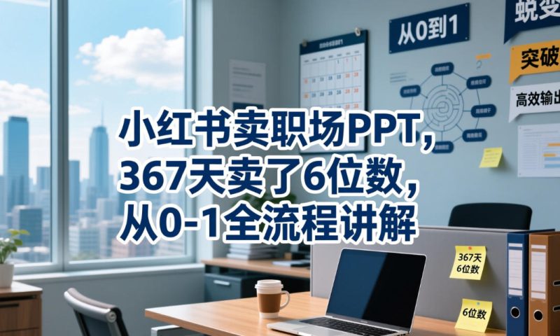 小红书卖职场PPT，367天卖了6位数，从0-1全流程讲解-主题测试