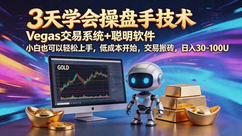 三天学会操盘手技术，vegas技术+聪明软件，小白也可以轻松上手，日入500+-主题测试