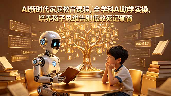 AI新时代家庭教育课程，全学科AI助学实操，培养孩子思维告别低效死记硬背-主题测试