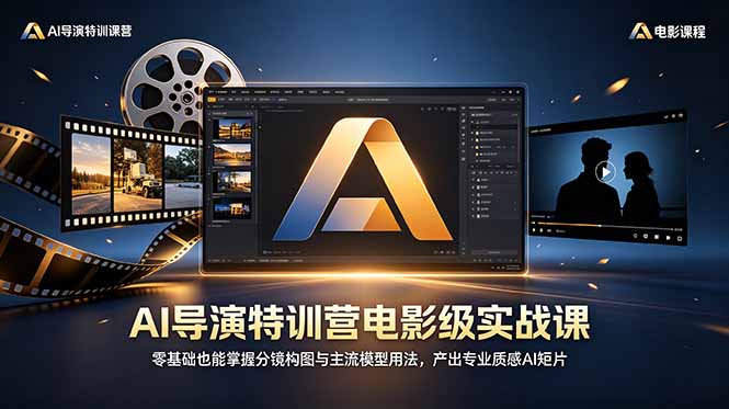 AI导演特训营电影级实战课,零基础也能掌握分镜构图与主流模型用法,产出专业质感AI短片-主题测试