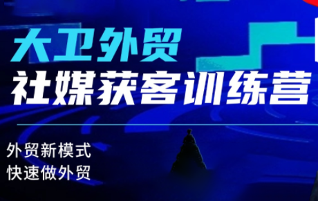 大卫老师·外贸社媒获客独家训练营(更新6月)-主题测试