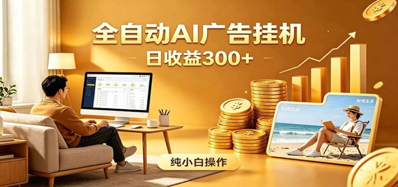 AI风口项目，全程解放双手，后台自动运行赚取收益，每天稳定收益300+-主题测试