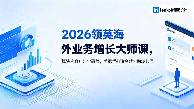 2026 领英海外业务增长大师课，算法内容广告全覆盖，手把手打造高转化跨境账号-主题测试