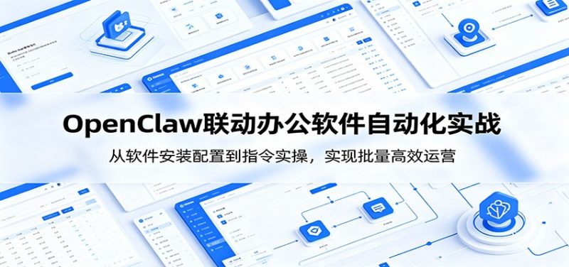 OpenClaw自动化实操课:从软件安装配置到指令实操,实现批量高效运营-主题测试