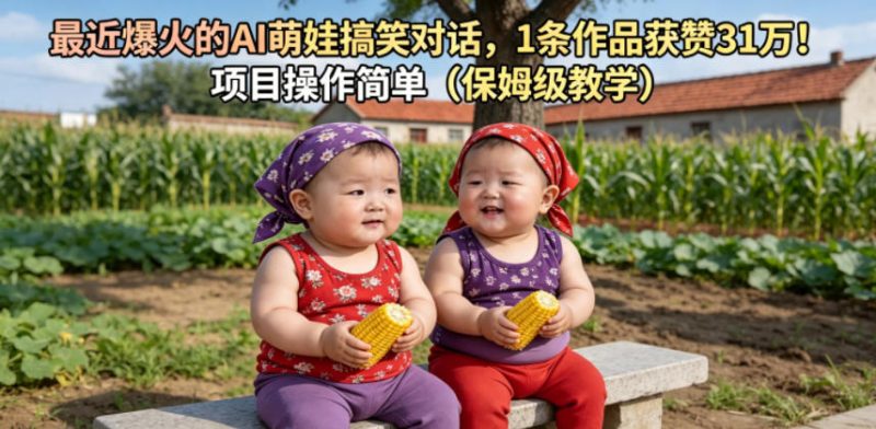 最近爆火的AI萌娃搞笑对话,1条作品获赞31W,项目操作简单(保姆级教学)-主题测试