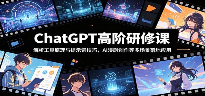 ChatGPT高阶研修课：解析工具原理与提示词技巧，AI漫剧创作等多场景落地应用-主题测试