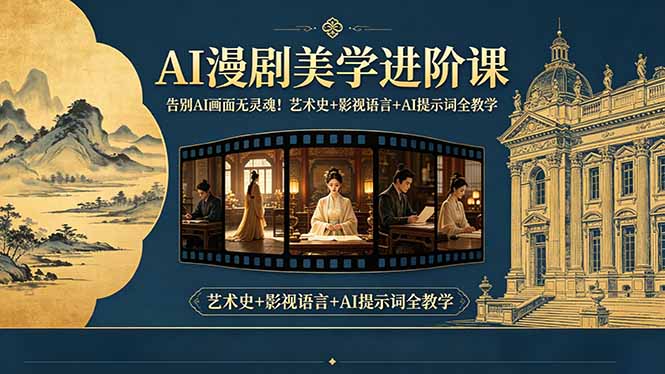 告别AI画面无灵魂！AI漫剧美学进阶课-更新，艺术史+影视语言+AI提示词全教学-主题测试