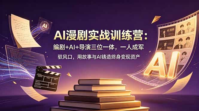 AI漫剧实战训练营：编剧+AI+导演三位一体，一人成军 驭风口，用故事与AI铸造终身变现资产-主题测试