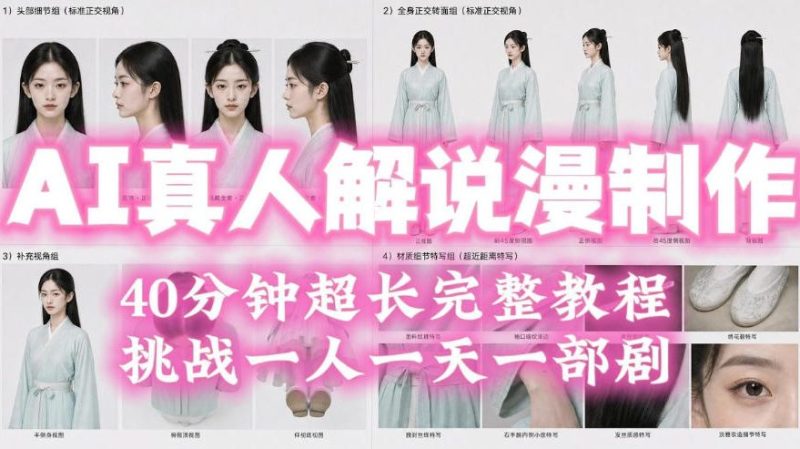 2026年AI真人解说漫剧自动批量化制作教程,40分钟超长完整,自动批量化制作,挑战一人一天一部剧!-主题测试