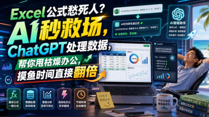 Excel公式愁死人？AI秒救场，ChatGPT处理数据，帮你甩枯燥办公，摸鱼时间直接翻倍【原创双语字幕】-主题测试