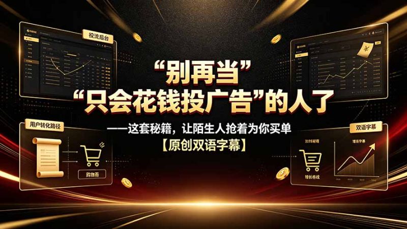 别再当“只会花钱投广告”的人了——这套秘籍，让陌生人抢着为你买单【原创双语字幕】-主题测试