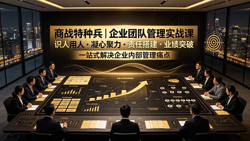 商战特种兵｜企业团队管理实战课：识人用人｜凝心聚力｜责任搭建｜业绩突破，一站式解决企业内部管理痛点-主题测试