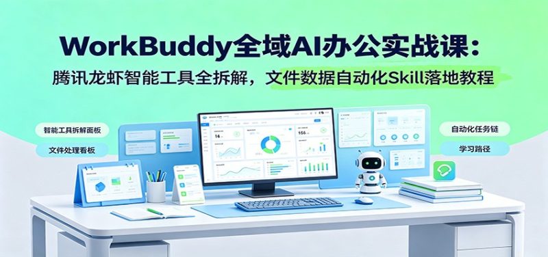 WorkBuddy全域AI办公实战课：腾讯龙虾智能工具全拆解，文件数据自动化Skill落地教程-主题测试