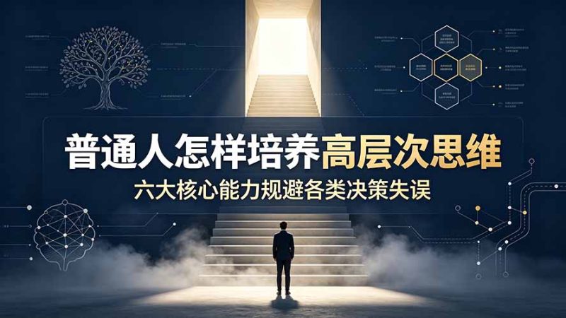 付费文章：普通人怎样培养高层次思维，六大核心能力规避各类决策失误-主题测试