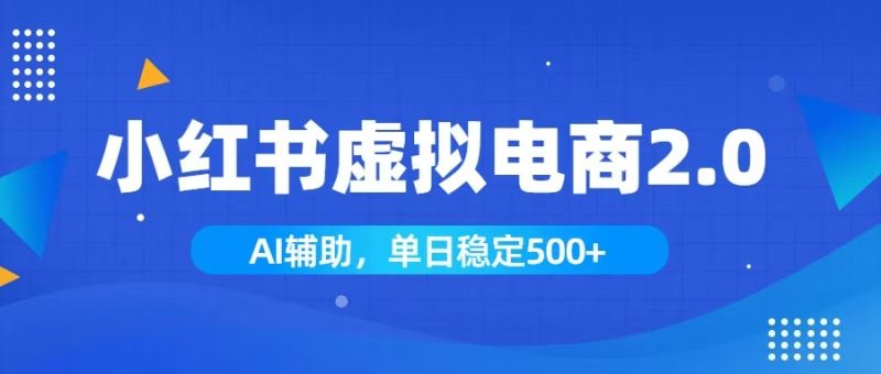 小红书AI虚拟电商2.0，学员实测单日收益1800+，长尾搜索流量持续稳定出单-主题测试
