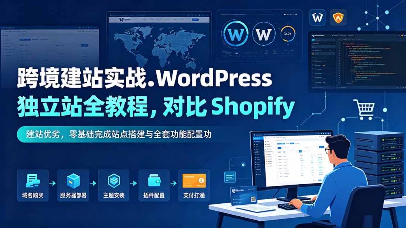 跨境建站实战:WordPress 独立站全教程,对比 Shopify 建站优劣,零基础完成站点搭建与全套功能配置-主题测试