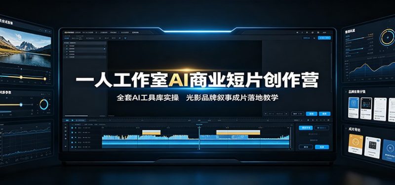 一人工作室AI商业短片创作营:全套AI工具库实操,光影品牌叙事成片落地教学-主题测试