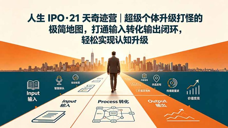 人生 IPO-21 天奇迹营｜超级个体升级打怪的极简地图，打通输入转化输出闭环，轻松实现认知升级-主题测试