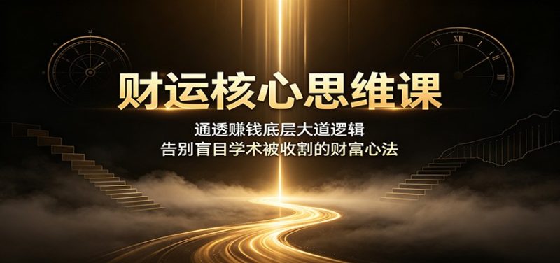财运核心思维课：通透赚钱底层大道逻辑，告别盲目学术被收割的财富心法-主题测试