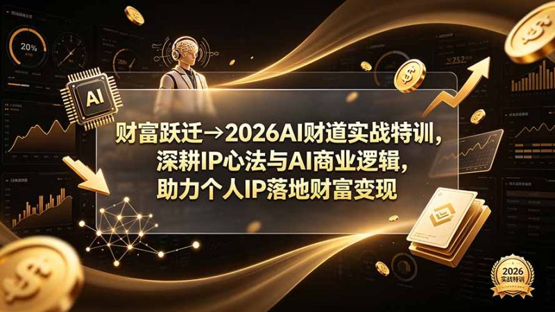 财富跃迁→2026AI财道实战特训,深耕IP心法与AI商业逻辑,助力个人IP落地财富变现-主题测试