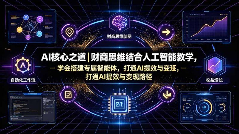 AI核心之道|财商思维结合人工智能教学,学会搭建专属智能体,打通AI提效与变现路径-主题测试