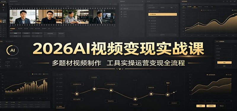 2026AI视频变现实战课：多题材视频制作，工具实操运营变现全流程-主题测试