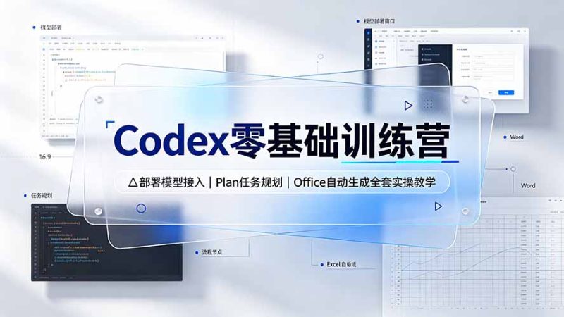 Codex零基础训练营：部署模型接入｜Plan任务规划｜Office自动生成全套实操教学-主题测试