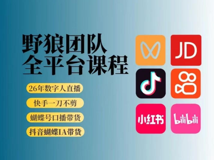 野狼团队2026新版全平台短视频带货教学，打开流量突破口，开始Ai带货(更新0724)-主题测试